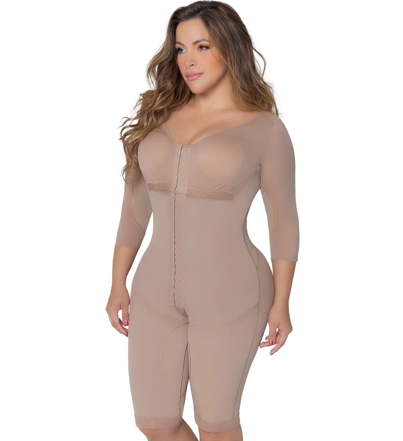 Long Body Shaper With Brassier and Sleeves - Ref 3060